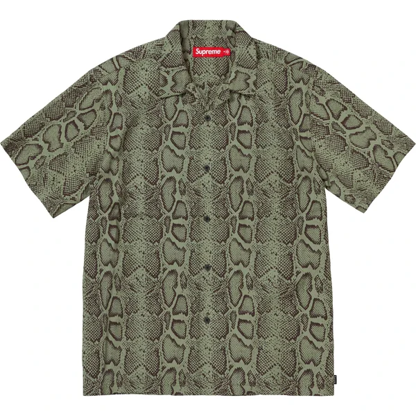 Supreme Snake S/S Shirt - Olive (front)