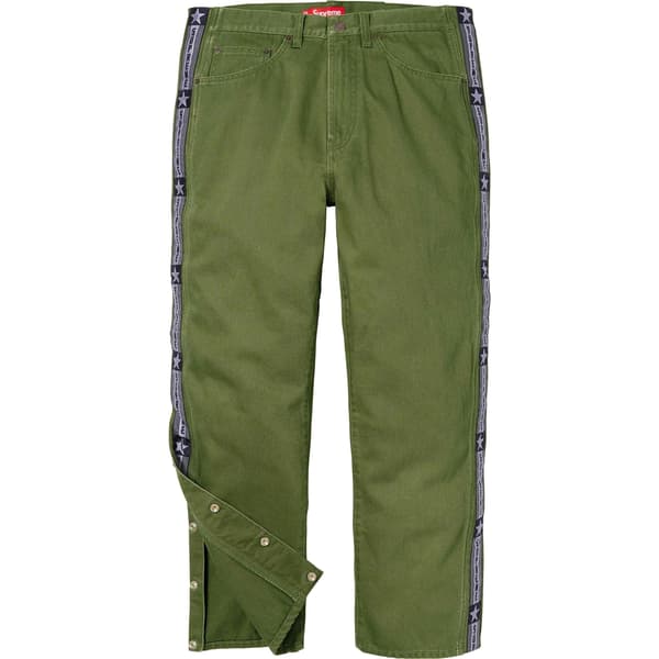 Supreme Snap-Off Baggy Jean - Olive (front)