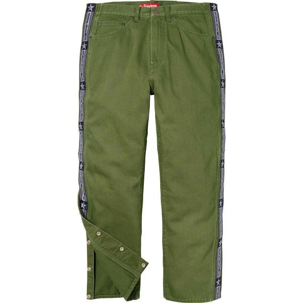 Supreme Snap-Off Baggy Jean - Olive (front)