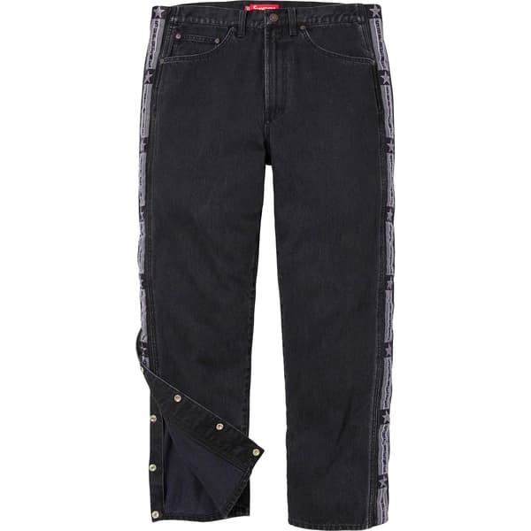 Supreme Snap-Off Baggy Jean - Washed Black (front)