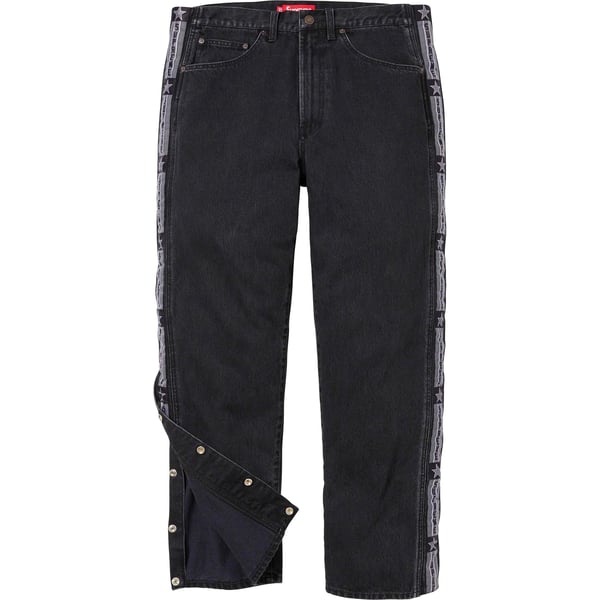 Supreme Snap-Off Baggy Jean - Washed Black (front)