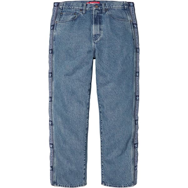 Supreme Snap-Off Baggy Jean - Washed Blue (front)