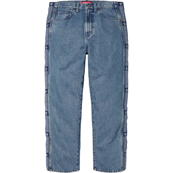 Supreme Snap-Off Baggy Jean - Washed Blue (front)