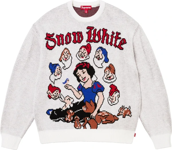 Supreme Snow White Sweater - White (front)