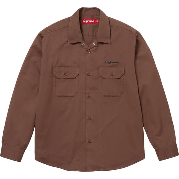 Supreme Snow White Work Shirt - Brown (front)
