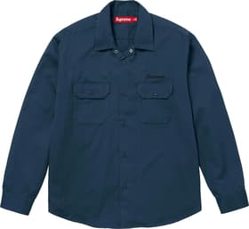 Supreme Snow White Work Shirt Light Navy