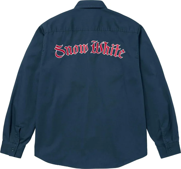 Supreme Snow White Work Shirt - Light Navy (front)