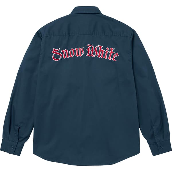 Supreme Snow White Work Shirt - Light Navy (front)