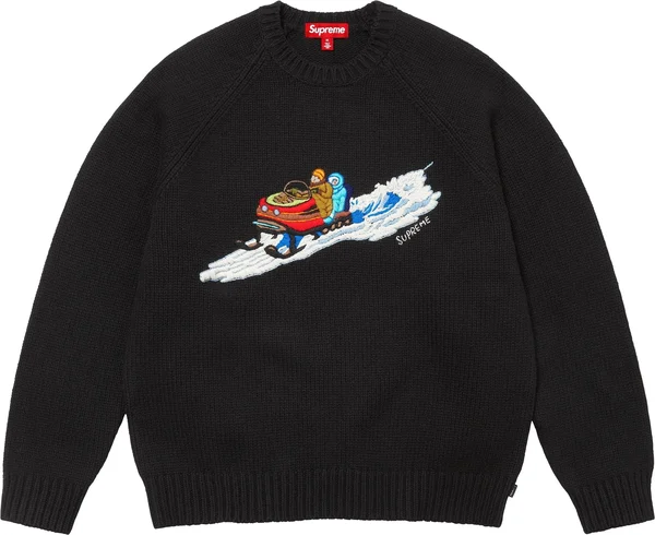 Supreme Snowmobile Sweater - Black (front)