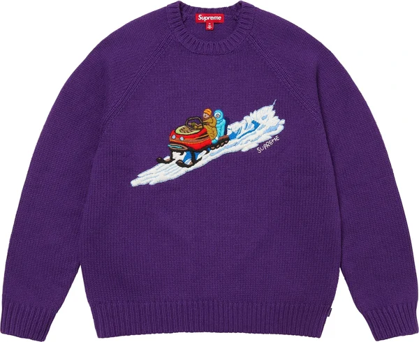 Supreme Snowmobile Sweater - Purple (front)