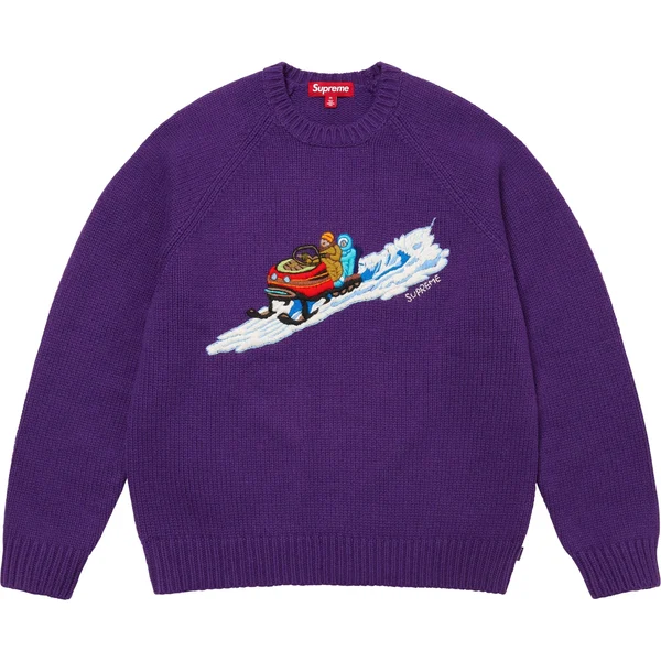 Supreme Snowmobile Sweater - Purple (front)