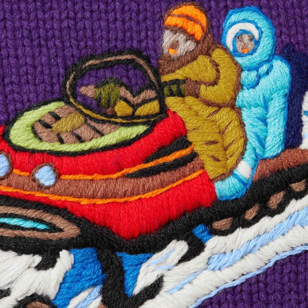 Supreme Snowmobile Sweater - Purple (front)