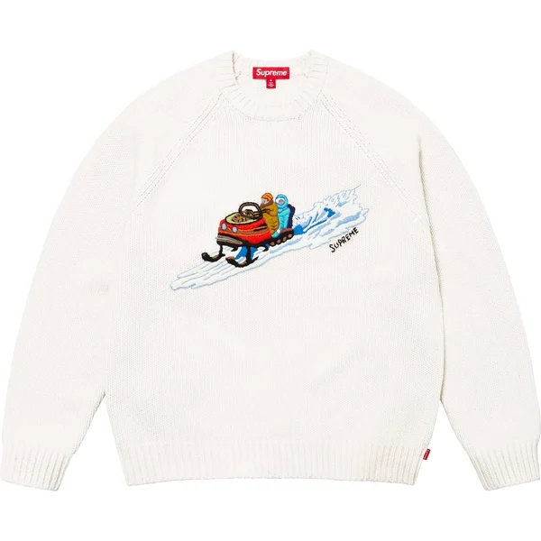 Supreme Snowmobile Sweater - White (front)