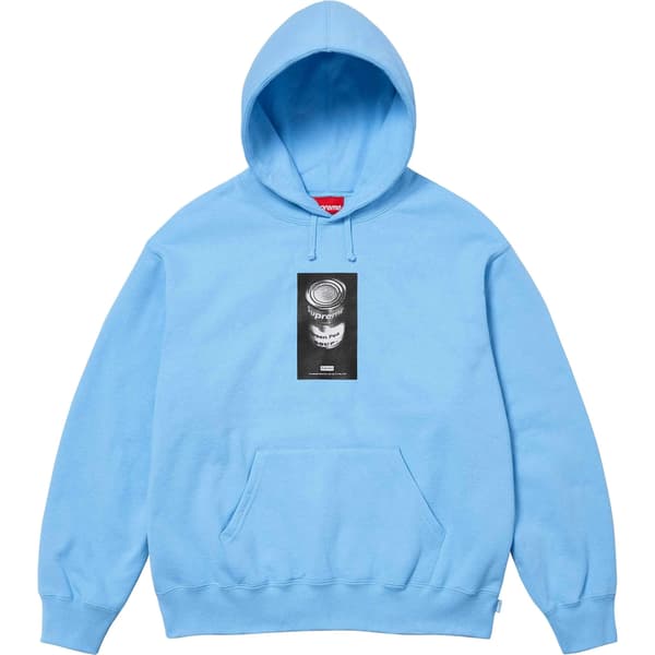Supreme Soup Can Hooded Sweatshirt - Light Blue (front)