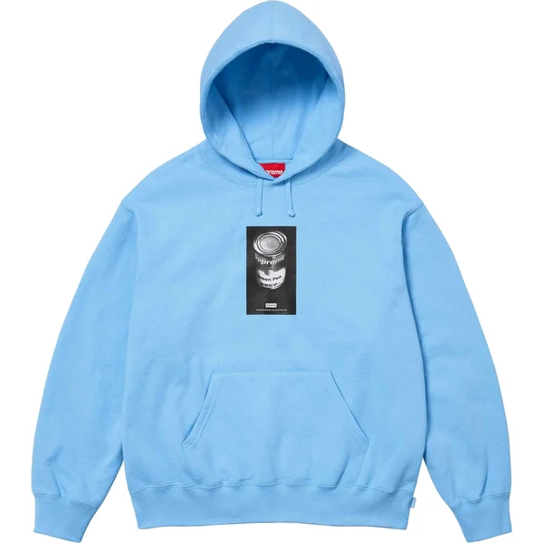 Supreme Soup Can Hooded Sweatshirt - Light Blue (front)