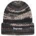Supreme Space Dye Stripe Beanie - Black (front)