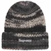 Supreme Space Dye Stripe Beanie - Black (front)