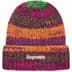 Supreme Space Dye Stripe Beanie - Brown (front)