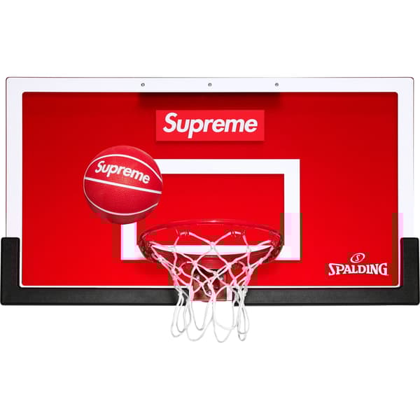 Supreme Spalding Mini Basketball Hoop - Red (front)