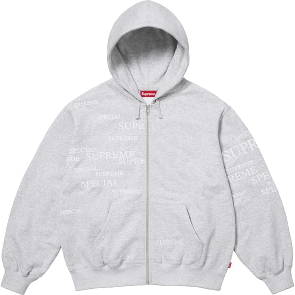 Supreme Special Zip Up Hooded Sweatshirt - Ash Grey (front)