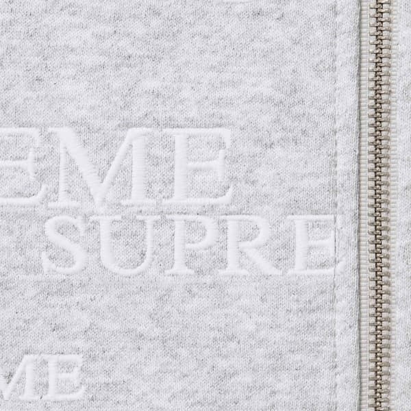 Supreme Special Zip Up Hooded Sweatshirt - Ash Grey (front)
