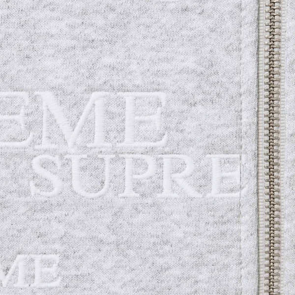 Supreme Special Zip Up Hooded Sweatshirt - Ash Grey (front)