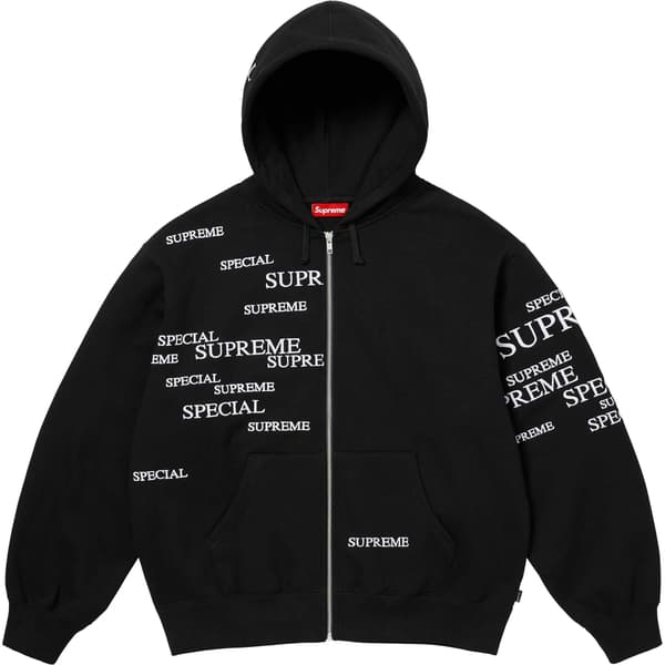 Supreme Special Zip Up Hooded Sweatshirt - Black (front)