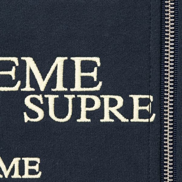 Supreme Special Zip Up Hooded Sweatshirt - Navy (front)