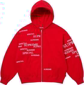 Supreme Special Zip Up Hooded Sweatshirt Red