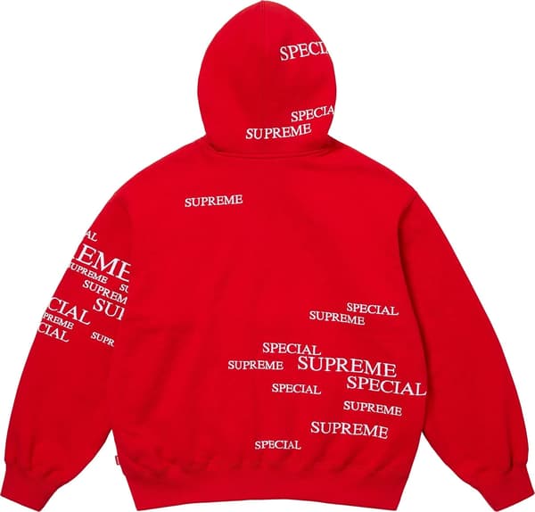 Supreme Special Zip Up Hooded Sweatshirt - Red (front)