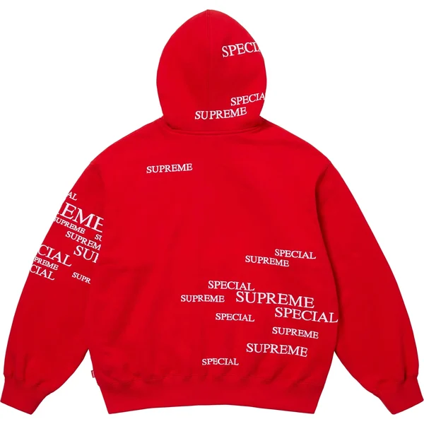 Supreme Special Zip Up Hooded Sweatshirt - Red (front)
