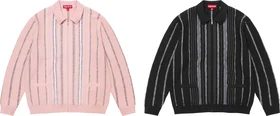 Supreme Speckle Stripe Zip Up Cardigan