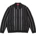 Supreme Speckle Stripe Zip Up Cardigan - Black (front)
