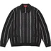 Supreme Speckle Stripe Zip Up Cardigan - Black (front)