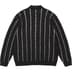 Supreme Speckle Stripe Zip Up Cardigan - Black (front)