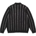 Supreme Speckle Stripe Zip Up Cardigan - Black (front)