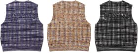 Supreme Speckled Zip Up Sweater Vest