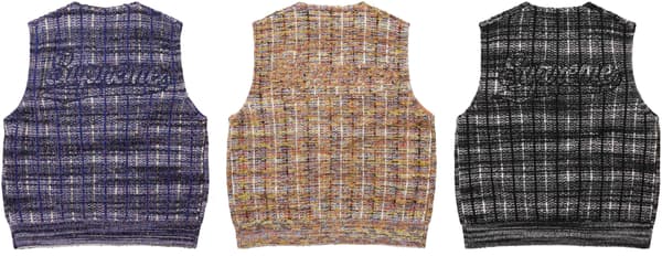 Supreme Speckled Zip Up Sweater Vest - Product Image