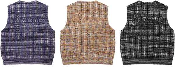Supreme Speckled Zip Up Sweater Vest - Product Image
