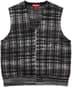 Supreme Speckled Zip Up Sweater Vest - Black (front)