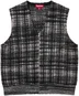 Supreme Speckled Zip Up Sweater Vest - Black (front)