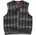 Supreme Speckled Zip Up Sweater Vest - Black (front)