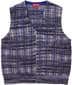 Supreme Speckled Zip Up Sweater Vest - Blue (front)