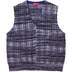 Supreme Speckled Zip Up Sweater Vest - Blue (front)