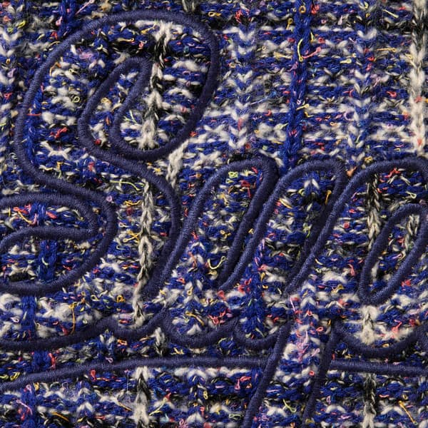 Supreme Speckled Zip Up Sweater Vest - Blue (front)