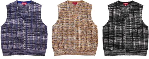 Supreme Speckled Zip Up Sweater Vest - Group Shots (front)