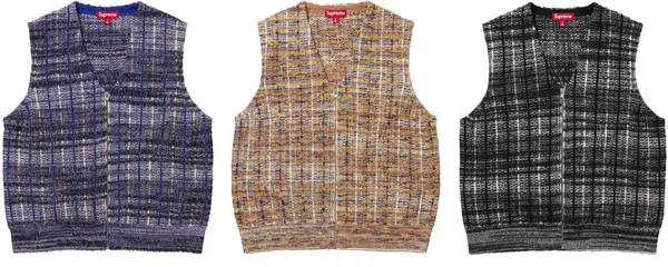 Supreme Speckled Zip Up Sweater Vest - Group Shots (front)