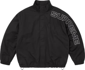 Supreme Spellout Embroidered Ripstop Track Jacket Black