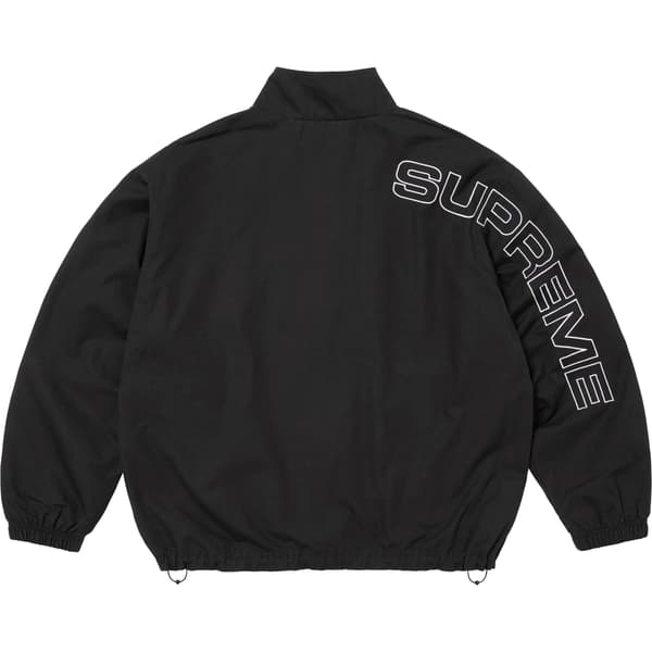 Supreme Spellout Embroidered Ripstop Track Jacket - Black (front)