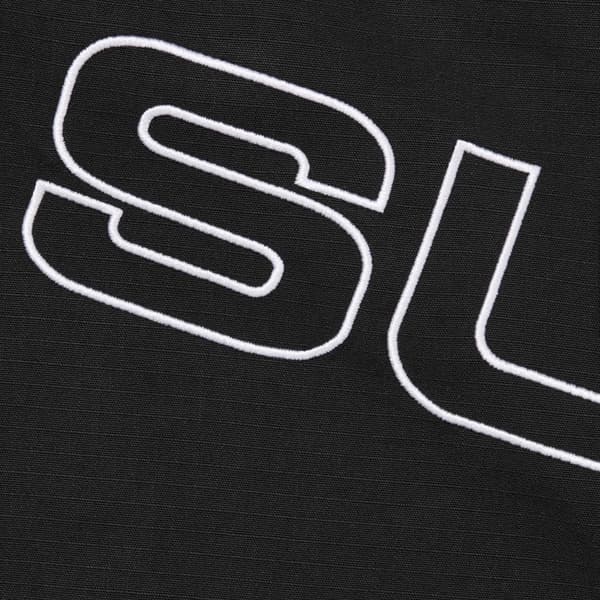 Supreme Spellout Embroidered Ripstop Track Jacket - Black (front)